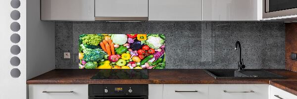 Cooker splashback Colorful vegetables