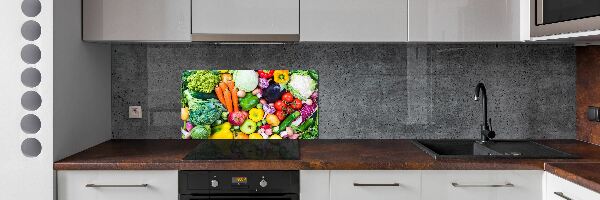 Cooker splashback Colorful vegetables