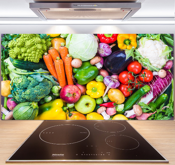 Cooker splashback Colorful vegetables