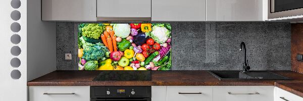 Cooker splashback Colorful vegetables