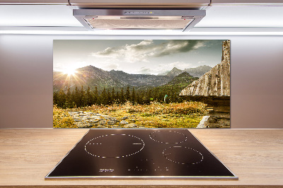 Cooker splashback House in the mountains