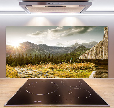 Cooker splashback House in the mountains