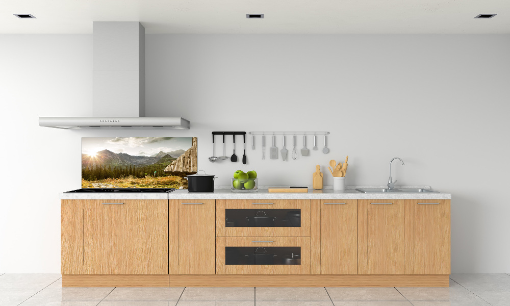 Cooker splashback House in the mountains