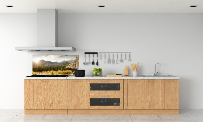 Cooker splashback House in the mountains