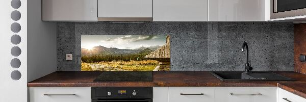 Cooker splashback House in the mountains