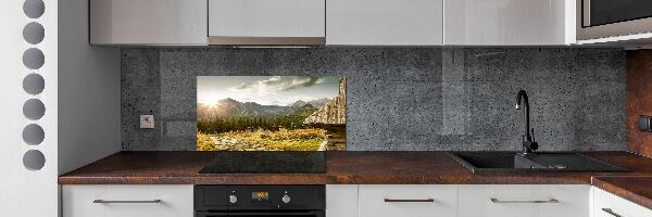 Cooker splashback House in the mountains