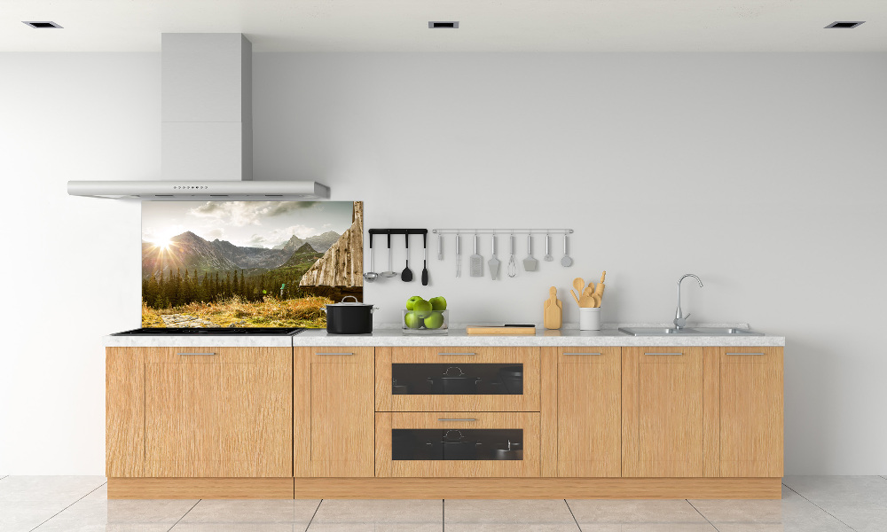 Cooker splashback House in the mountains