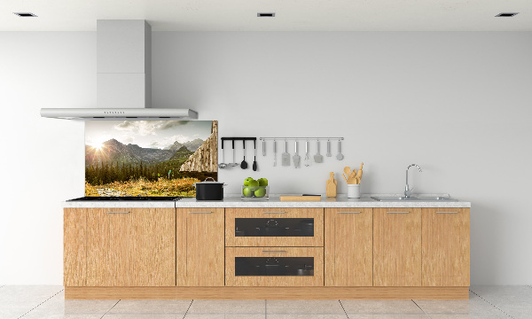 Cooker splashback House in the mountains