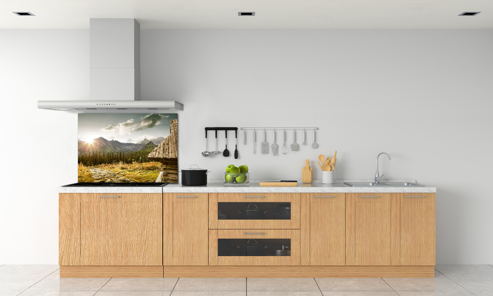 Cooker splashback House in the mountains