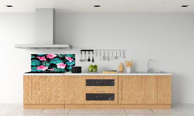 Kitchen splashback Tropical flowers