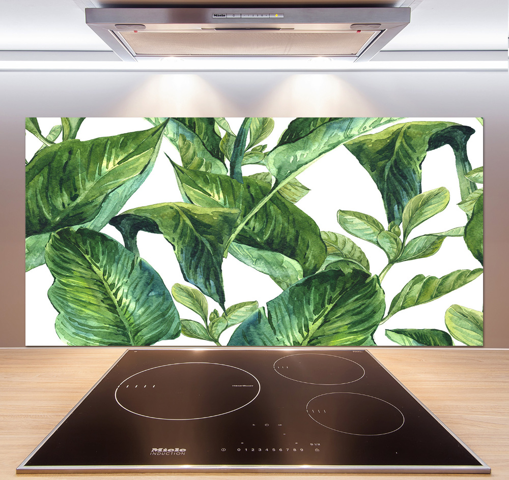 Kitchen splashback Leaves