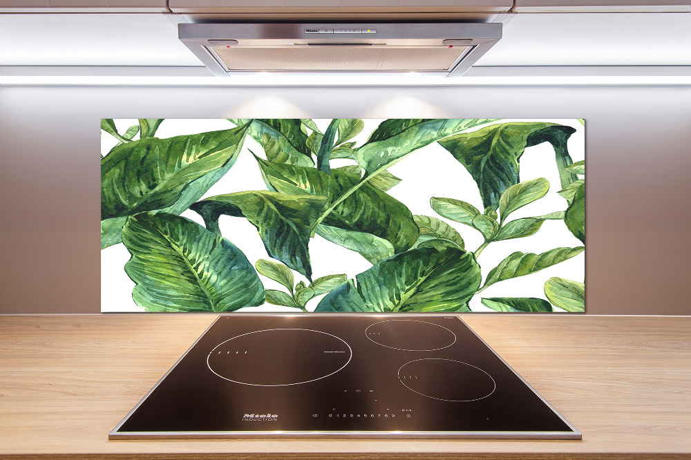 Kitchen splashback Leaves