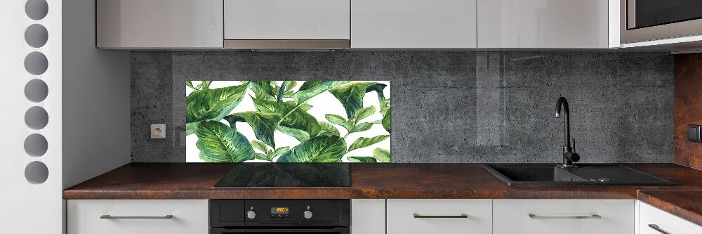 Kitchen splashback Leaves