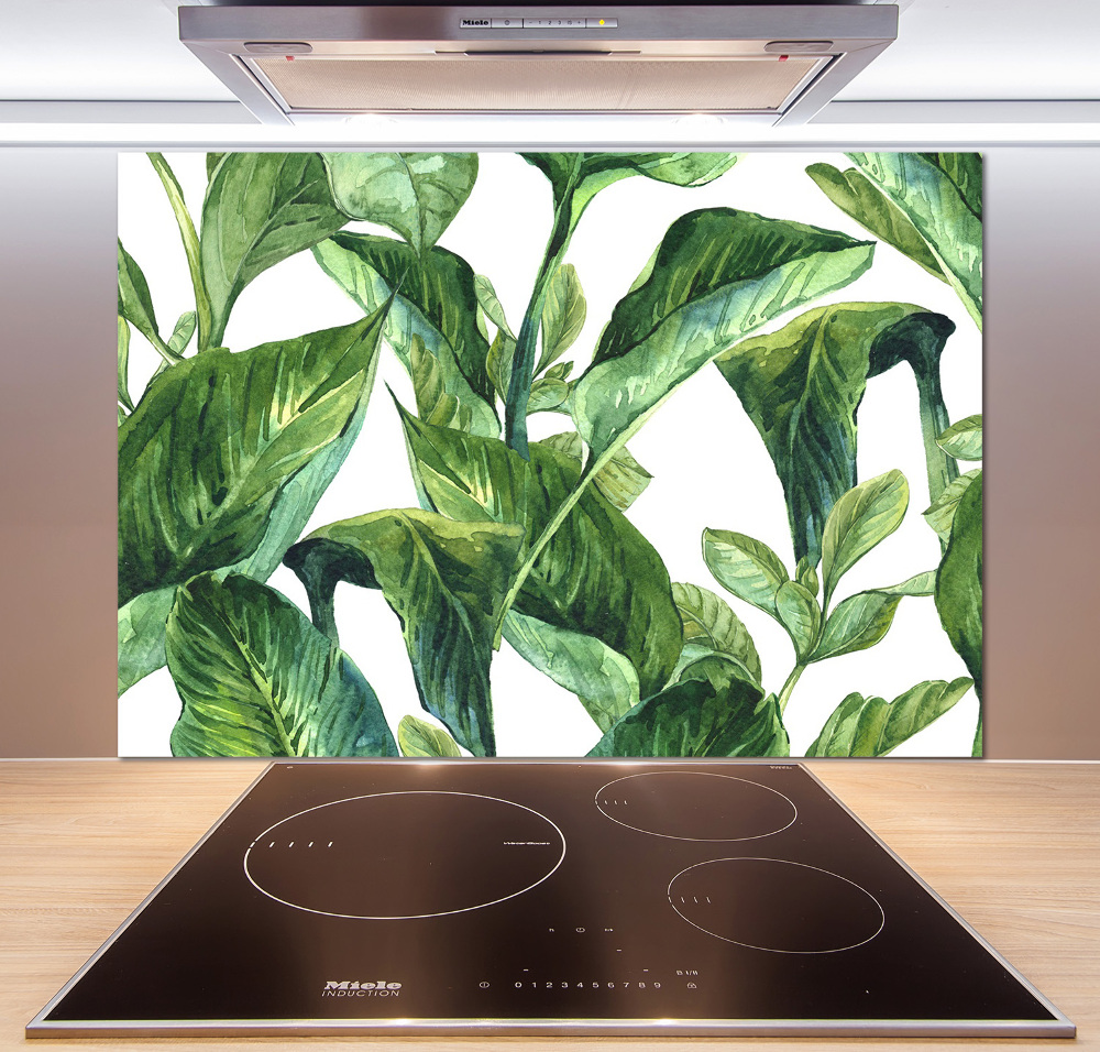 Kitchen splashback Leaves