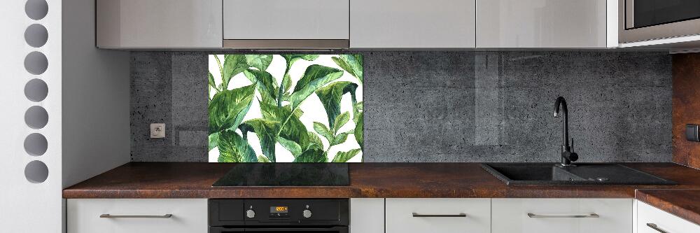 Kitchen splashback Leaves