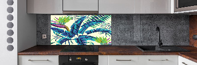 Kitchen wall panels Tropical leaves