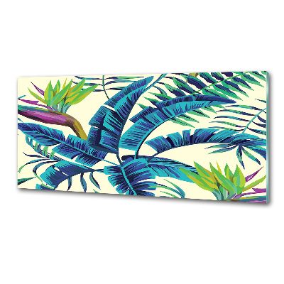 Kitchen wall panels Tropical leaves