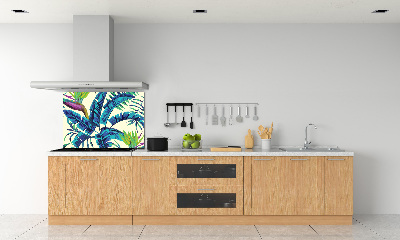 Kitchen wall panels Tropical leaves