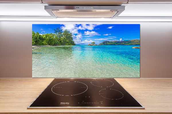 Cooker splashback Seychelles beach