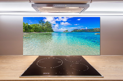 Cooker splashback Seychelles beach