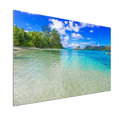 Cooker splashback Seychelles beach