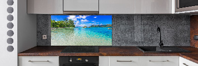 Cooker splashback Seychelles beach