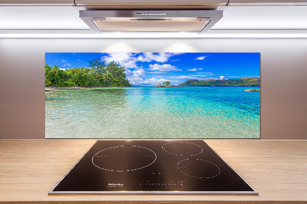 Cooker splashback Seychelles beach