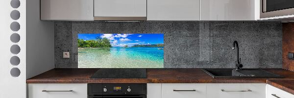 Cooker splashback Seychelles beach