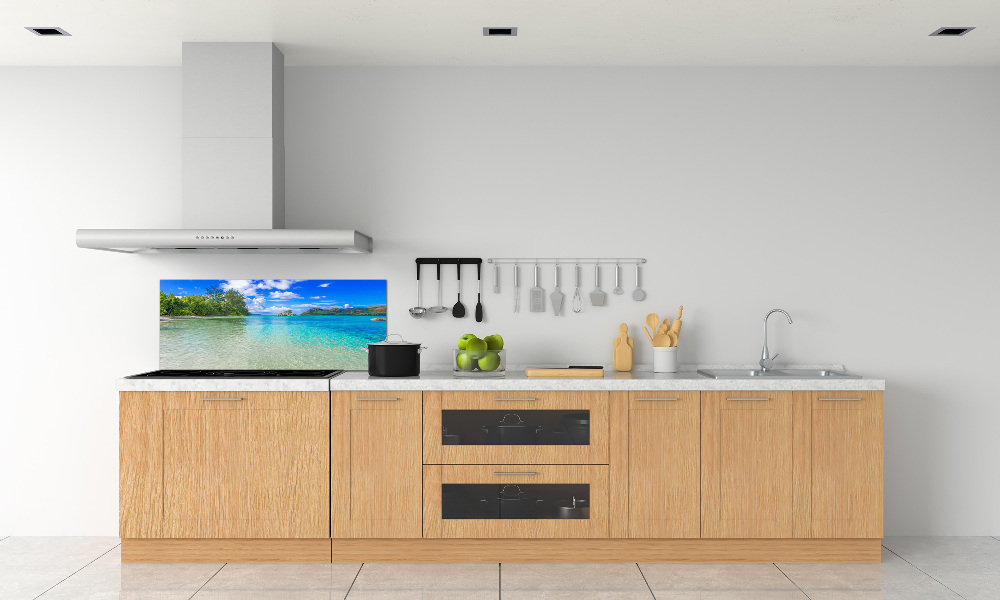 Cooker splashback Seychelles beach