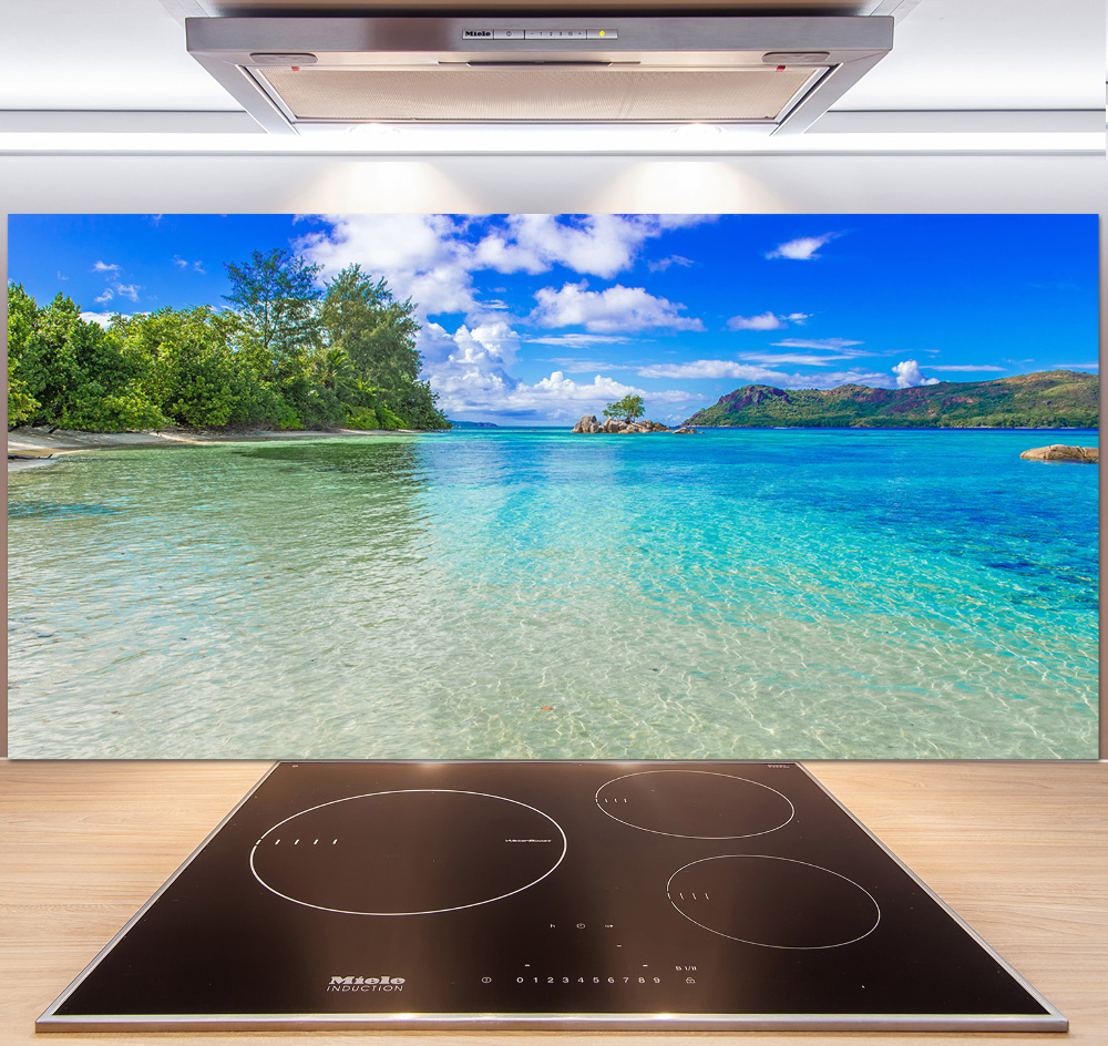 Cooker splashback Seychelles beach