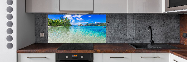 Cooker splashback Seychelles beach