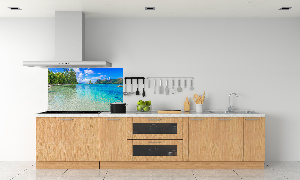 Cooker splashback Seychelles beach