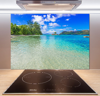 Cooker splashback Seychelles beach