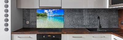 Cooker splashback Seychelles beach