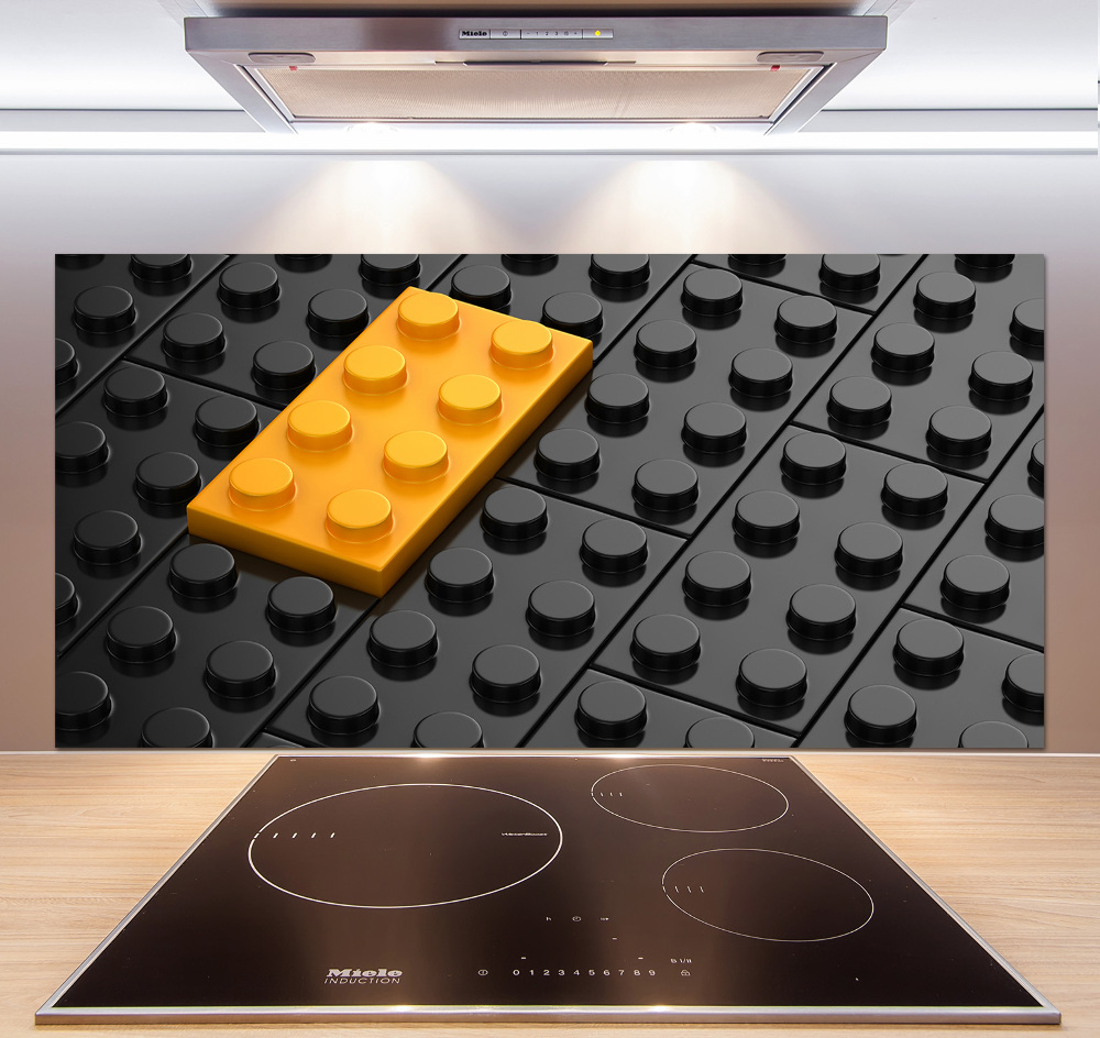 Kitchen splashback Lego bricks