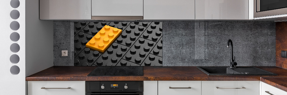 Kitchen splashback Lego bricks