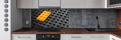 Kitchen splashback Lego bricks