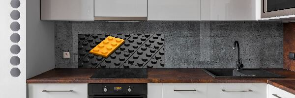 Kitchen splashback Lego bricks