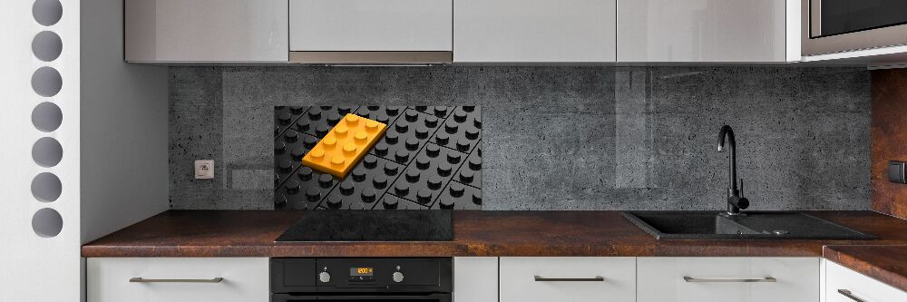 Kitchen splashback Lego bricks