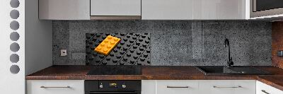 Kitchen splashback Lego bricks