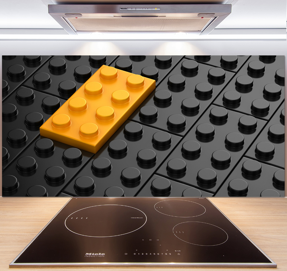 Kitchen splashback Lego bricks