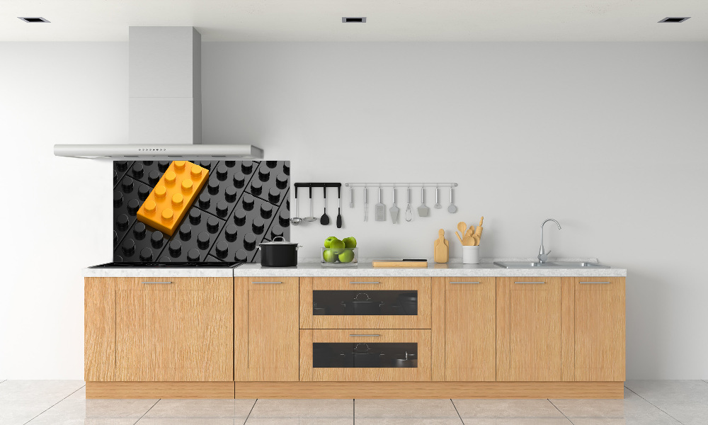 Kitchen splashback Lego bricks