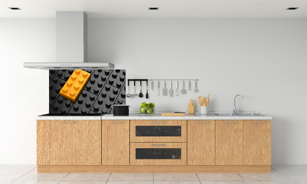 Kitchen splashback Lego bricks