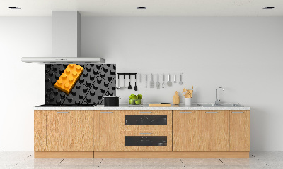 Kitchen splashback Lego bricks