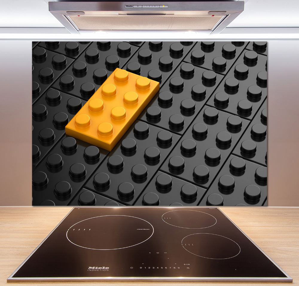 Kitchen splashback Lego bricks