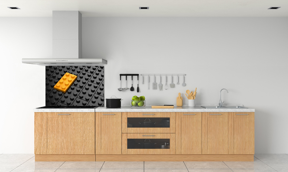 Kitchen splashback Lego bricks