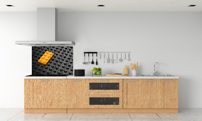 Kitchen splashback Lego bricks