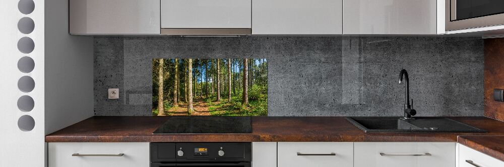 Cooker splashback Panorama of the forest