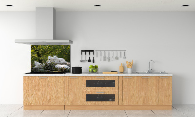 Kitchen splashback White wolves rock