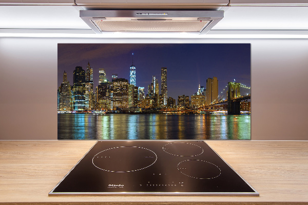 Cooker splashback Manhattan at night